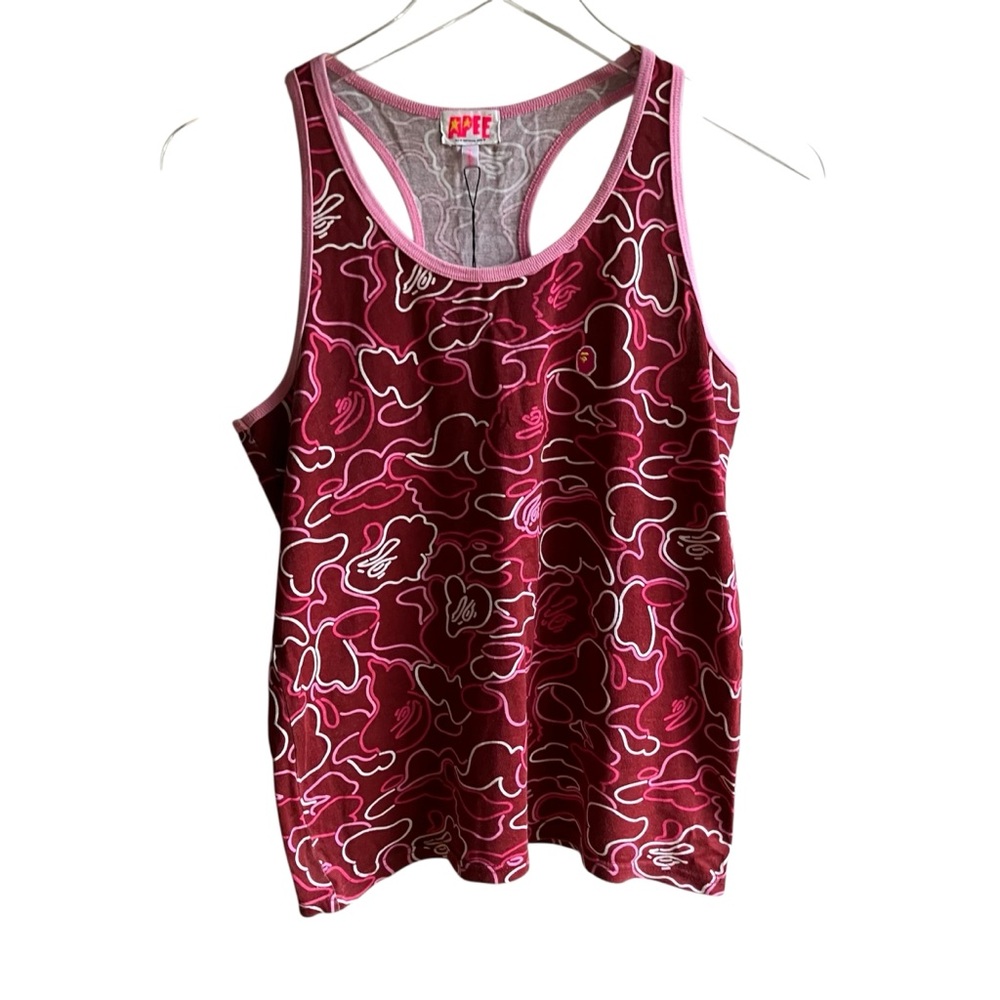 Bape Neon Camo Outline Racerback Tank Top Size Tall Vintage Apee No Where 2006